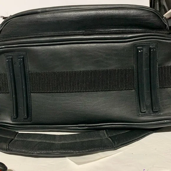 Solidex Black Leather Camera Video Equipment Bag with Gold Warranty